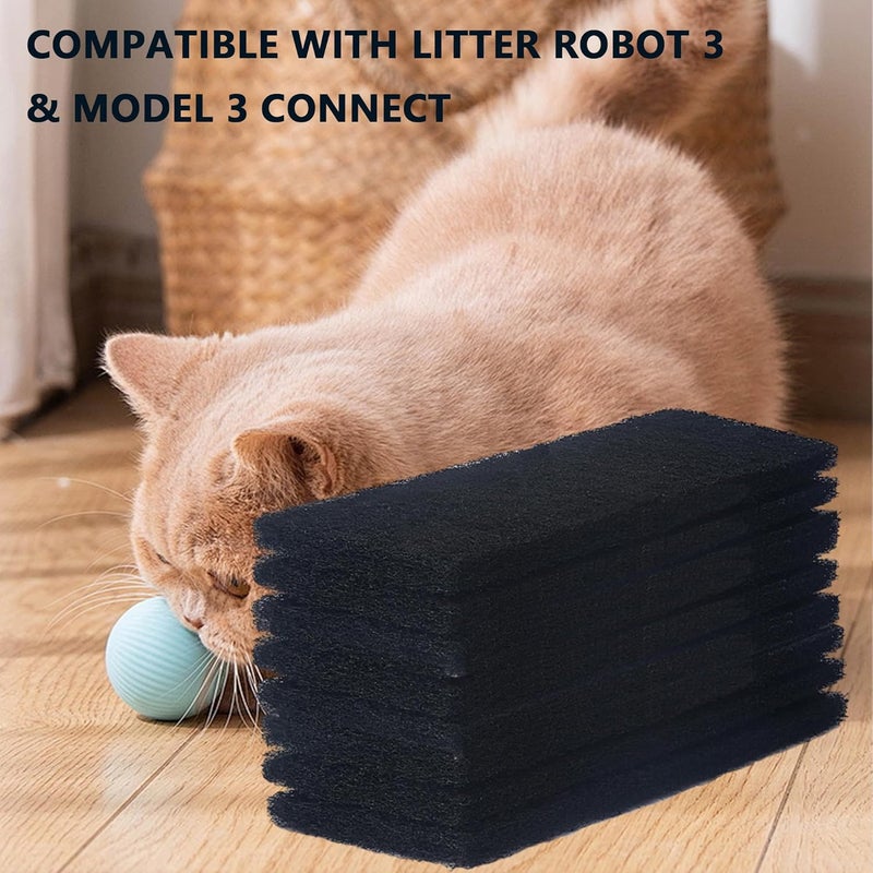 caqeaus 2xThickened and Durable 8 Pack Carbon Filters Compatible with Litter Robot 3 Replacement Filters for Absorbing Odors Control Damp from Pets and Keep Home Fresh - Image 4